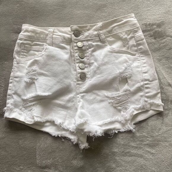 Refuge White Jean Shorts Size 2 - Picture 1 of 4